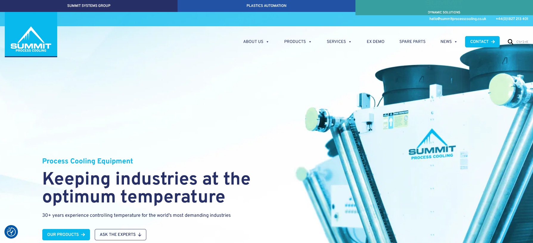 Summit Process Cooling Website Screenshot 001