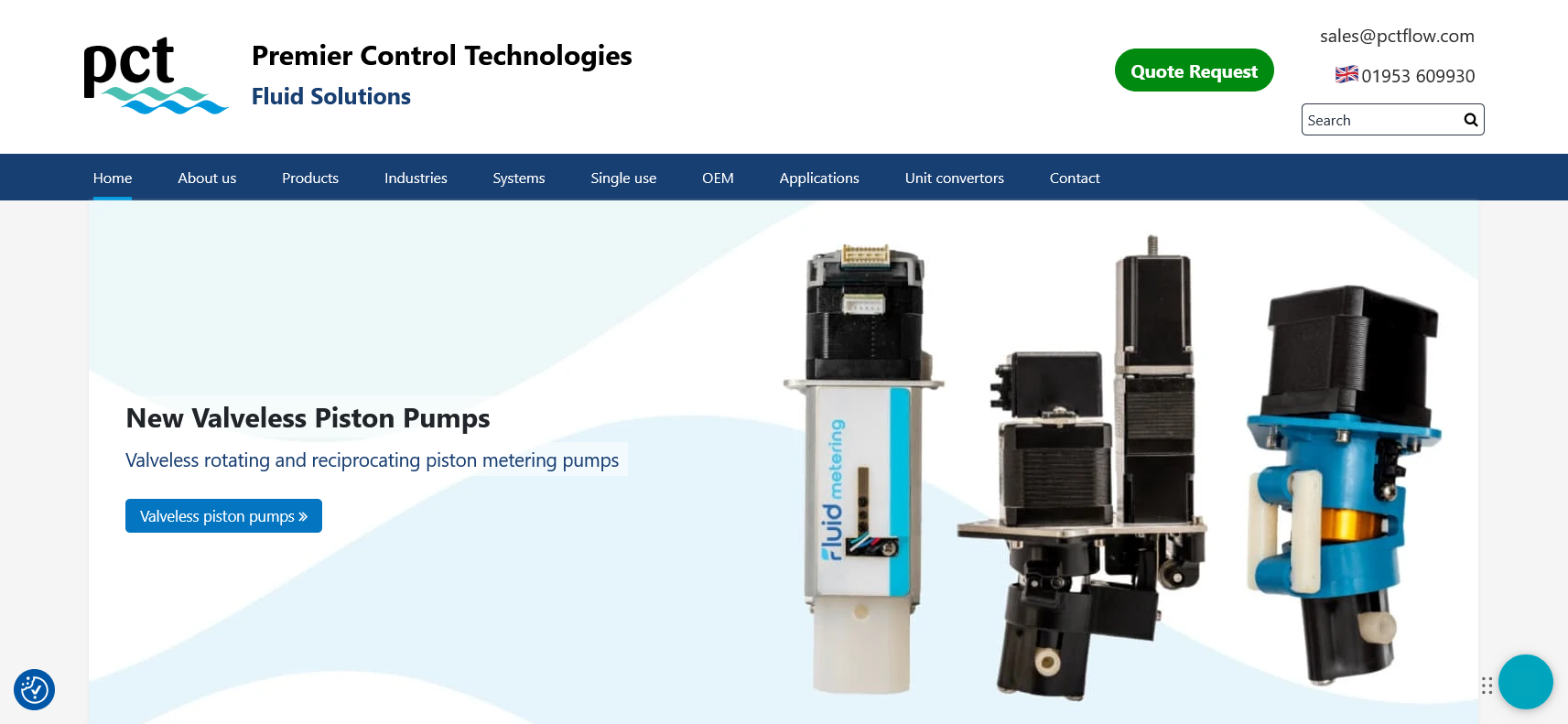 Premier Control Technologies Ltd Website Screenshot 001