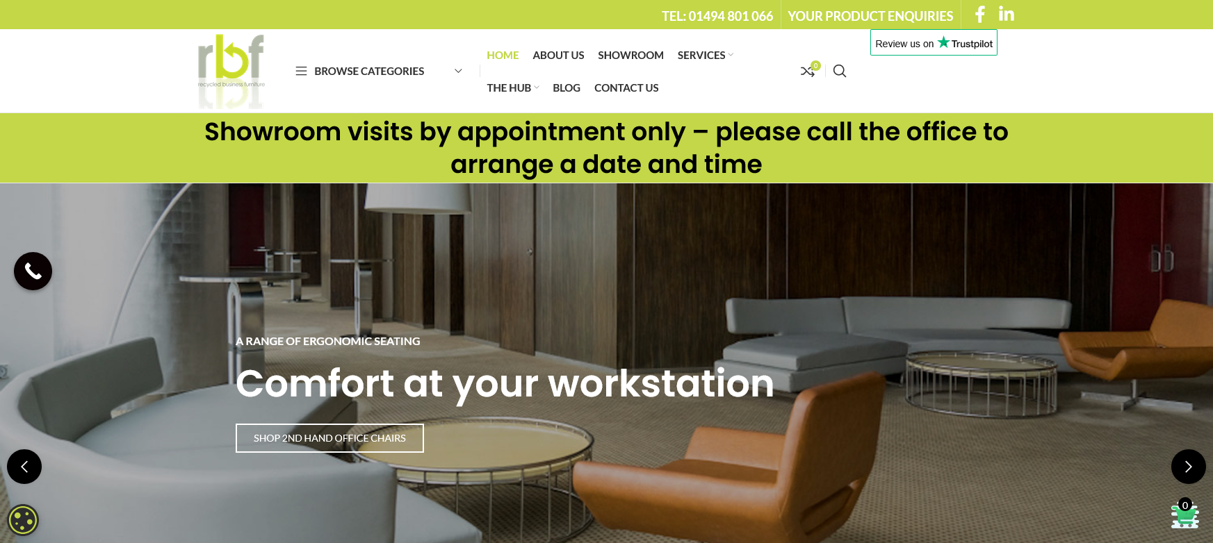 Recycled Business Furniture Ltd Website Screenshot 001