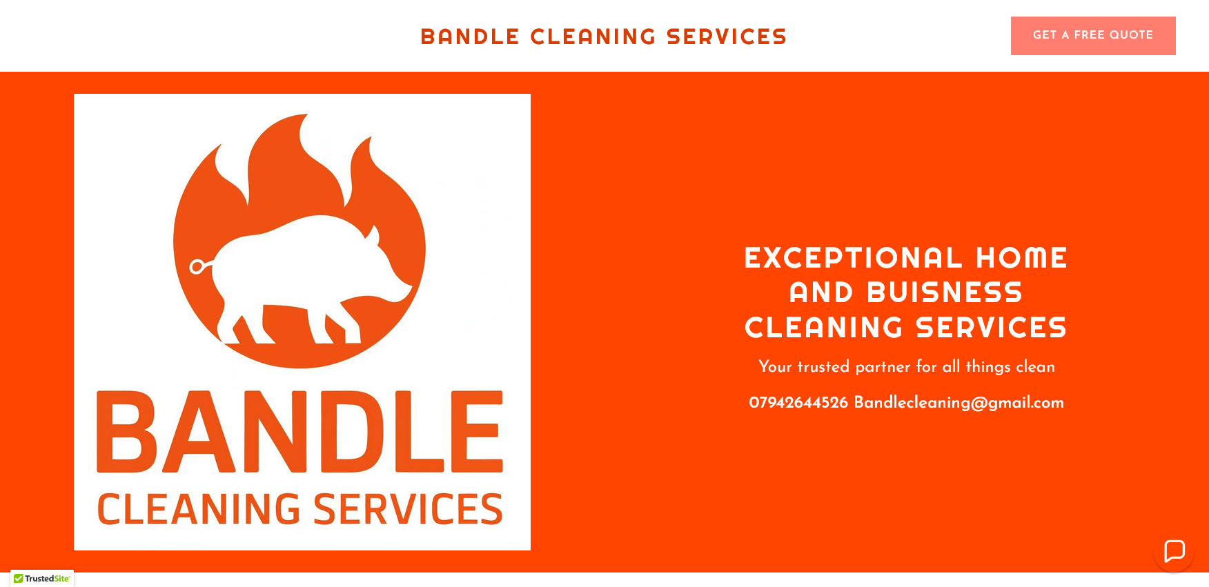 Bandle Cleaning Services Website Screenshot 001