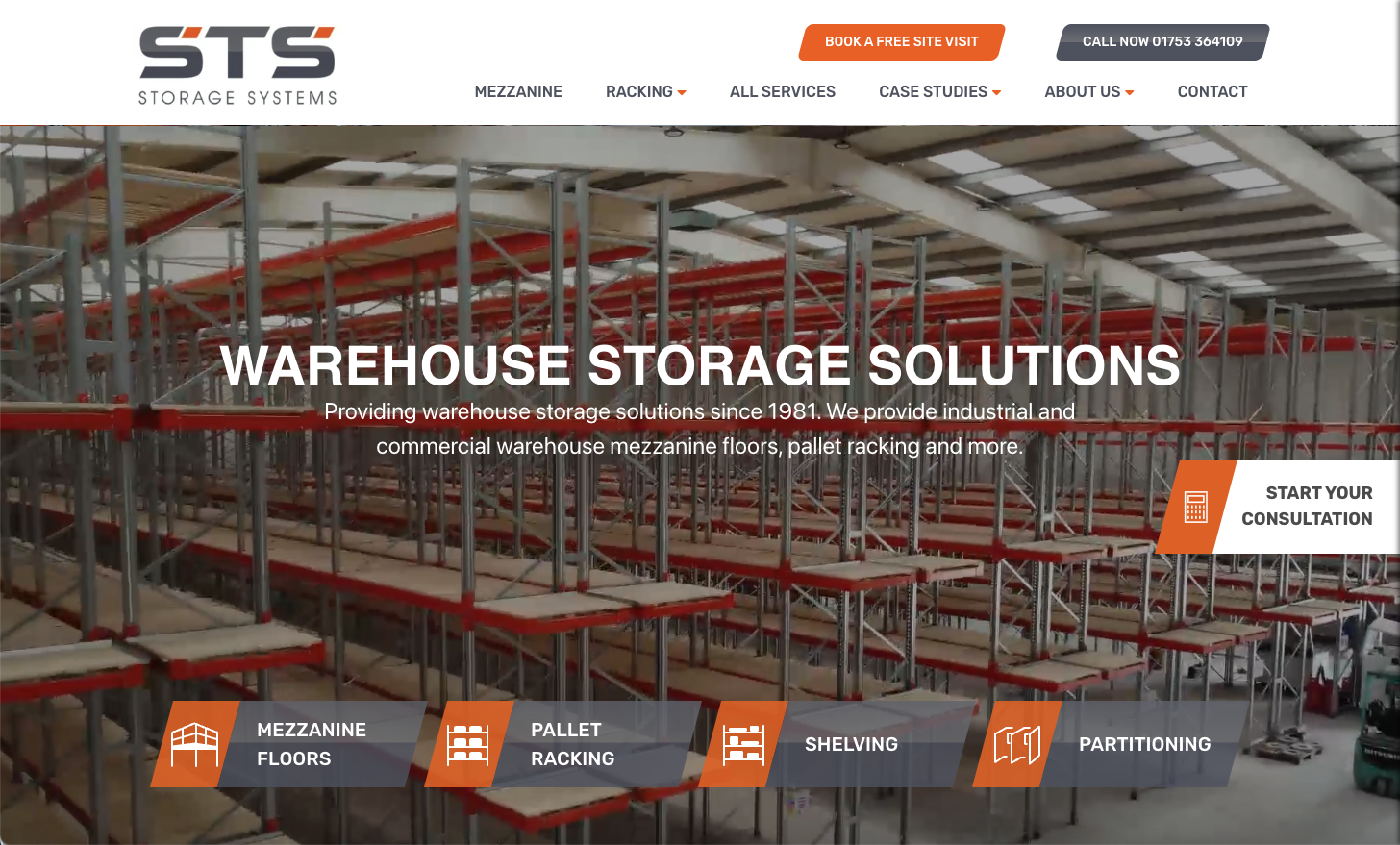 STS Storage homepage