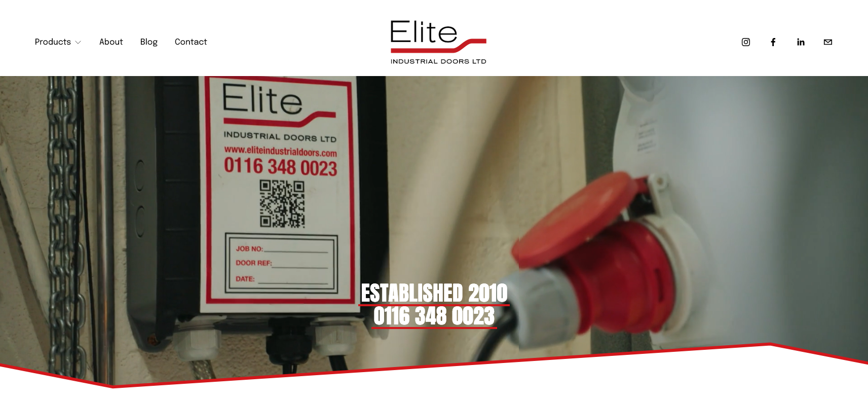 Elite Industrial Doors Website Screenshot 001
