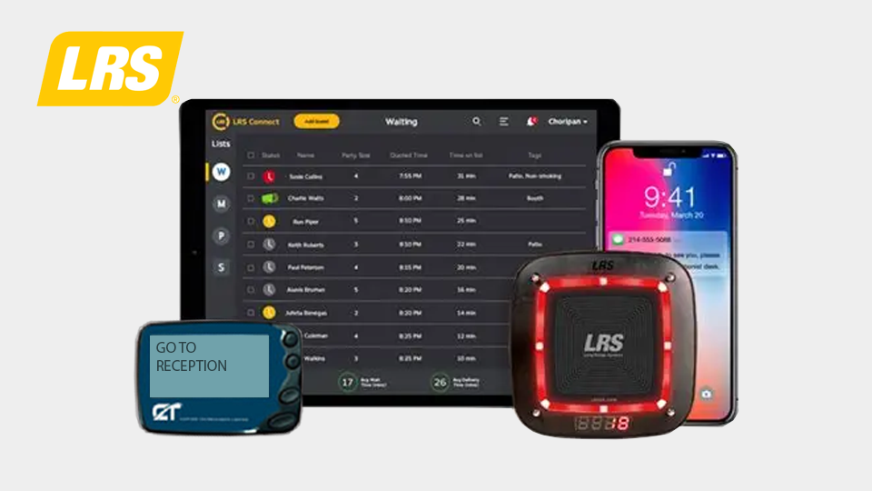 LRS connect wait list system with SMS and paging ability