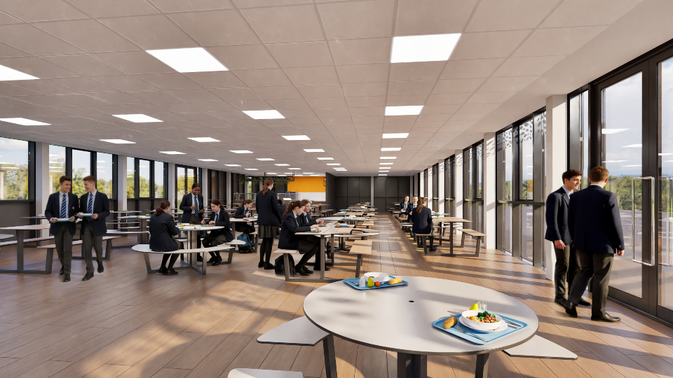A&S Landscape enclosed learning spaces creating comfortable outdoor classrooms for schools all year round.