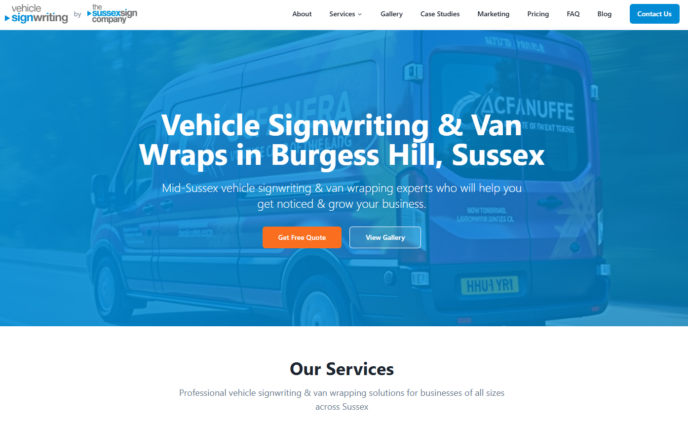 Sussex Van Wraps Website