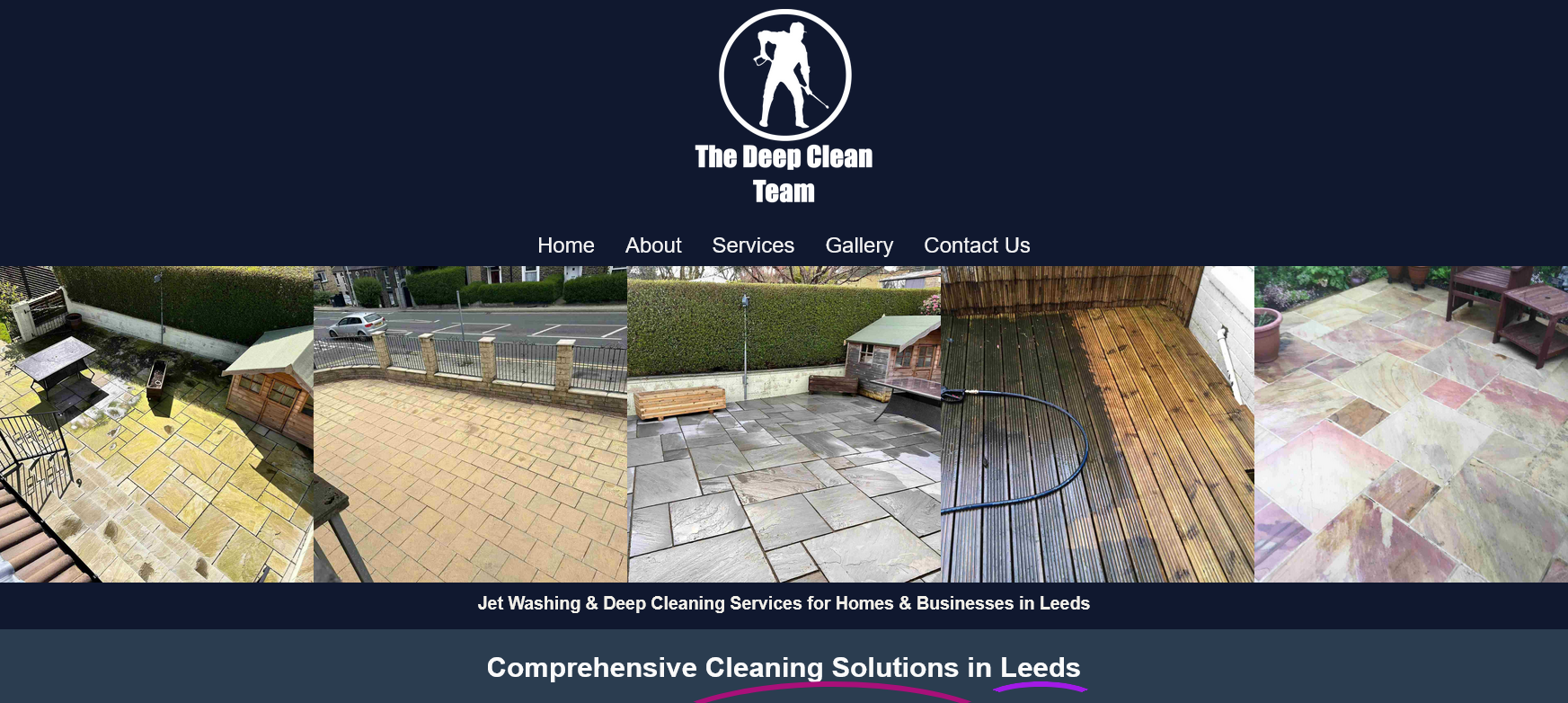 The Deep Clean Team Website Screenshot 001