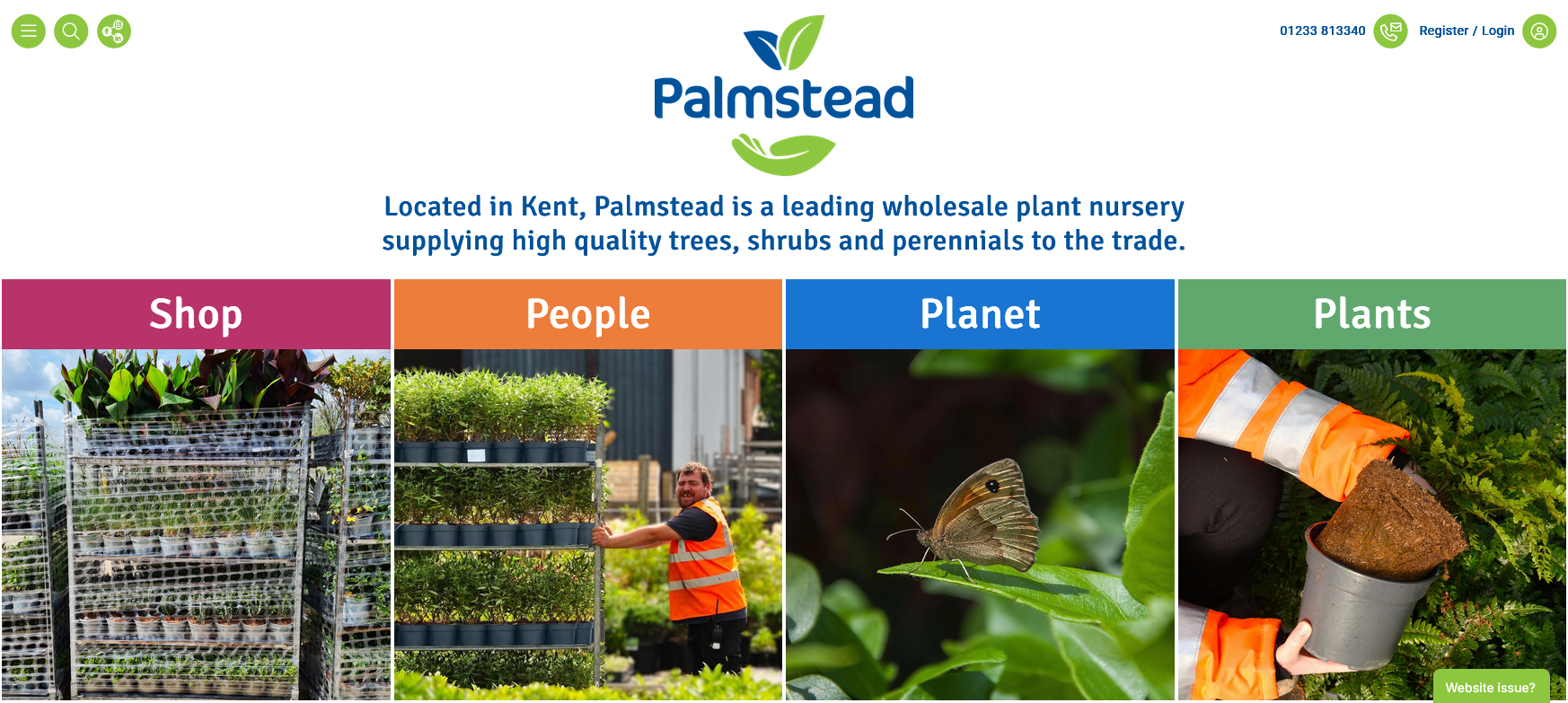 Palmstead Nurseries Website Screenshot 001