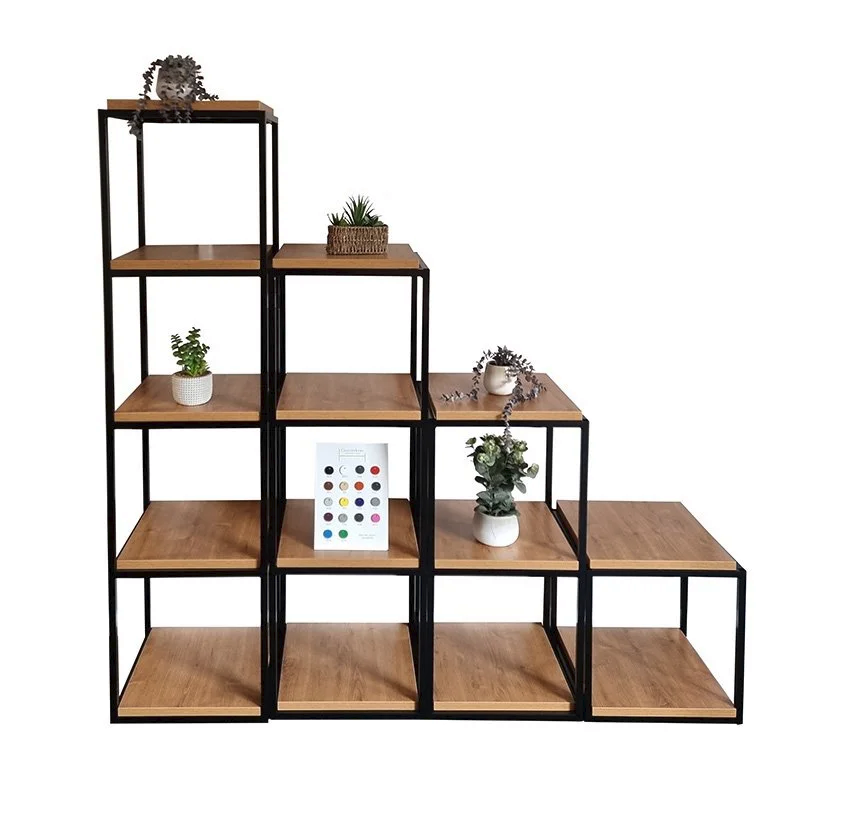 STAX Steel Room Divider with Built-In Storage & Display