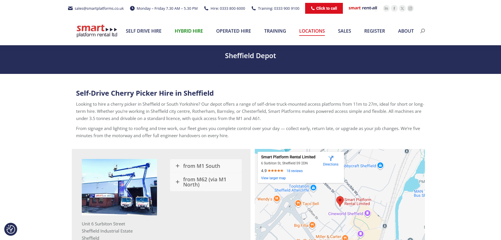 Smart Platform Rental Ltd (Sheffield) Website Screenshot 001