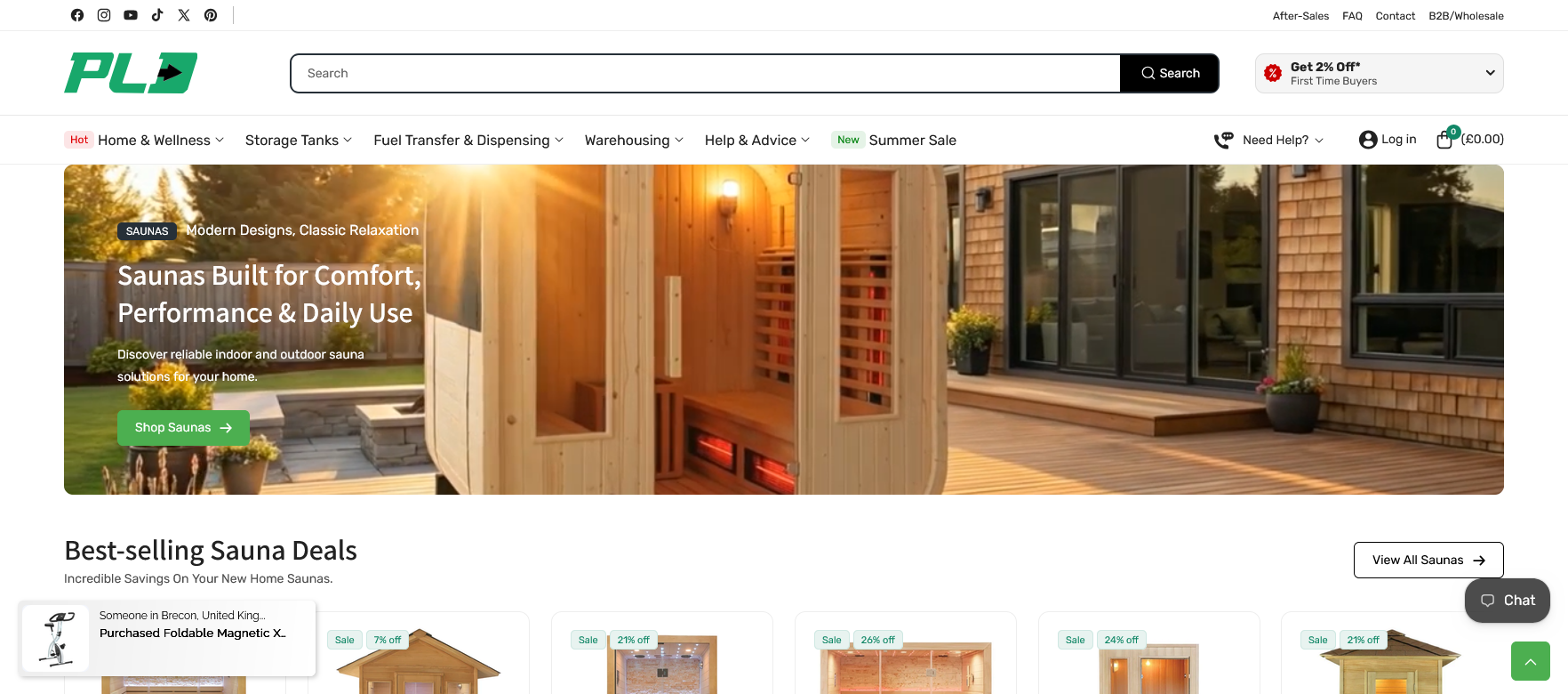 Pro-Line Direct Ltd Website Screenshot 001