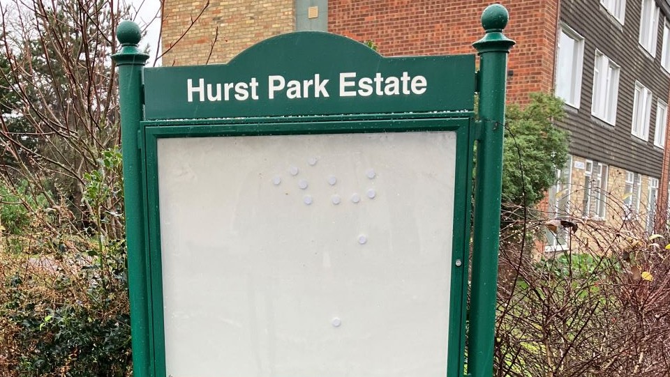 Aluminium notice board or display case with polycarbonate glazing, magnetic backer, header panel and post finials