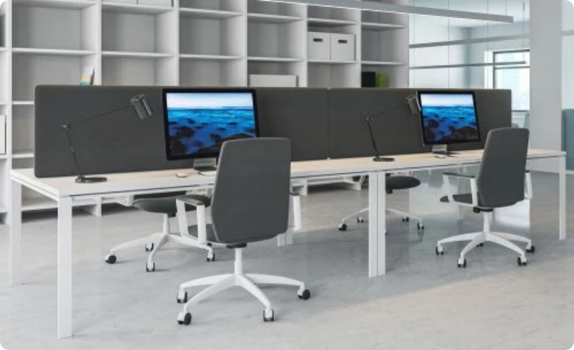 PALM Superior Acoustic Desk Top Rectangular Fabric Screens