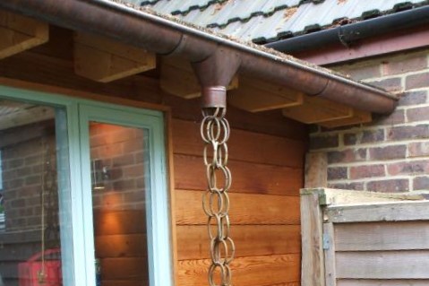 Copper rain chains