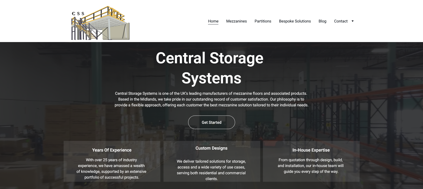 Central Storage Systems Ltd Website Screenshot 001