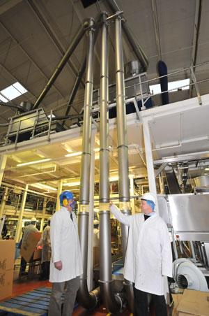 Jacob UK modular air conveyor system at Golden Wonder