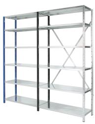 Galvanised Steel Shelving & extension bay.