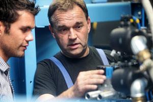 Shot peening machine at ThyssenKrupp