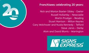 franchisees celebrating 20 years in business.full