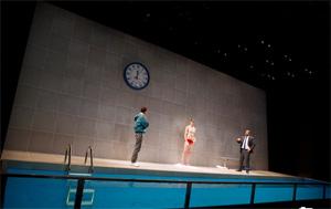 In a triumph of set design, a theater builds a swimming pool