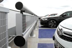 barrier in car park plastic