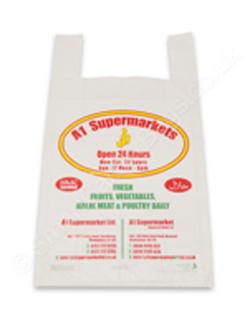 Printed Vest Handle Carrier Bags