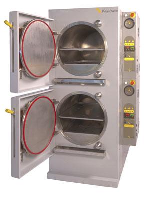 Stackable Autoclaves from Priorclave give Labs Greater Sterilising Flexibility.