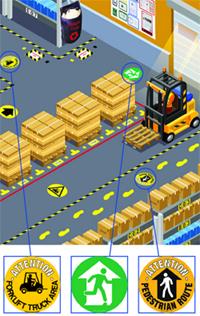 Floor markers &minus; portray your message