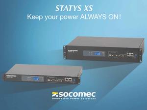 High availability guaranteed &minus; with double-security STATYS XS switching technology from Socomec