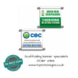 scaffold banners top notch signs