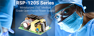 Mean Well RPS-120S Series High Efficiency Miniaturized 3&rdquo;x2&rdquo; Medical Grade Open Frame Power Supply