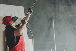 Ceilcote- soffit and ceiling spray painting