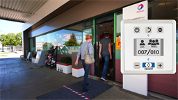 Control the number of people in your stores and office