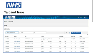 New Visitor Tracker application to support NHS Test and Trace