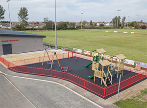 Metal Playground fencing for Rhyl Rugby Club