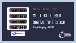 Multi-coloured digital clock