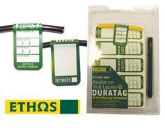 Duratag PAT testing labels from Ethos