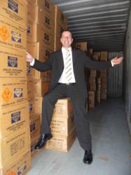 Lawrie Elwell of Product Sourcing Services with another succesful shipment