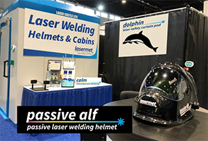 Lasermet Inc at IMTS swamped with demand for the Alf laser welding helmet