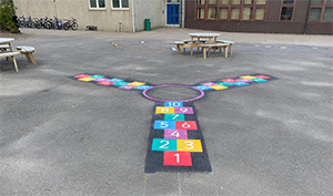  Stunning 3 Way Hop Scotch and Activity Trail at Porthlethen Junior School in Aberdeen
