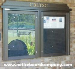 Recycled external double door Notice Board