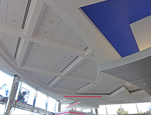 On site spraying of plasterboard ceilings and walls