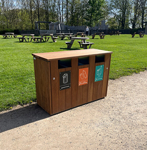 Wybone Go Above and Beyond to Supply Our New WTS/8 Triple Litter Bins