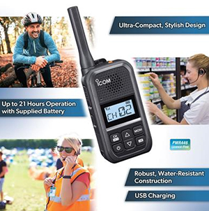 Icom Launches Ultra-Compact, User-Friendly IC-U20SR Licence-Free Two-Way Radio