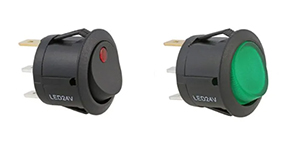 Low voltage rocker switches