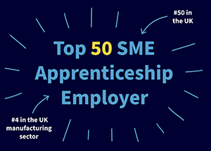 Reliance Precision Named as Top 50 UK SME Apprenticeship Employer 2023 &minus; #4 in the Manufacturing Sector