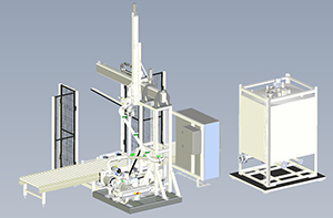 Piggable drum decanting unit (DDU)