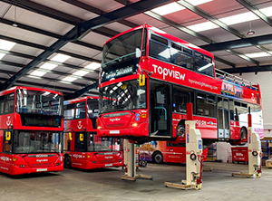 Top choice for topview sightseeing - two new sets of Stertil-Koni wireless mobile column lifts