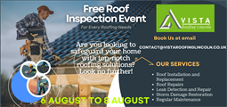 free roof inspection day by vista roofing lincoln