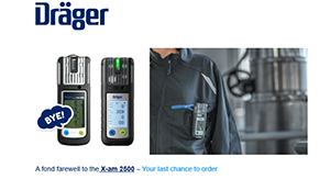 After years of dependable service, we regret to announce that the Dr&auml;ger X-am 2500 will reach its End of Sale (EOS) on 31st December, 2024. 