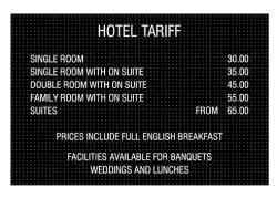Notice Board Company Econ Tariff Board